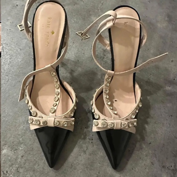 Kate spade elegant woman heels black with bow - Picture 2 of 3